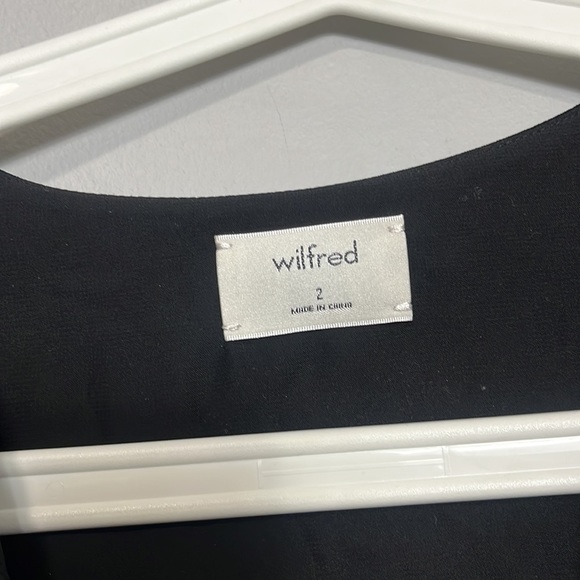 Aritzia Wilfred Aubagne Wrap Midi Dress Black Size 2 - Picture 3 of 6